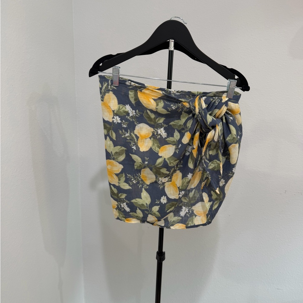 Abercrombie & Fitch Yellow Floral Swim Cover-up Skirt